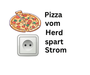 Pizza vom Herd spart Strom