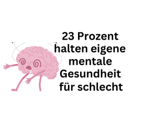 23 Prozent halten psychische Befindlichkeit für bedenklich